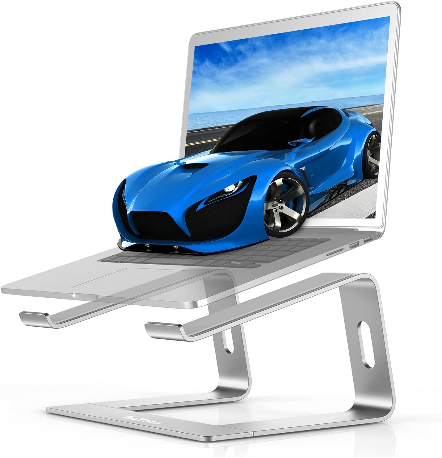 BoYata Laptop Stand, Aluminum Portable Ventilated Laptop Holder, Notebook Stand...