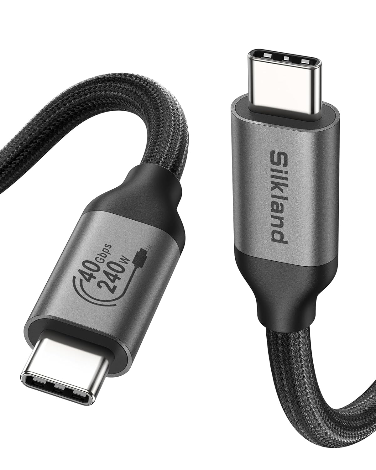 Silkland USB4 Cable for Thunderbolt 4/3 Cable USB-IF Certified 1.2M 40Gbps, USB...