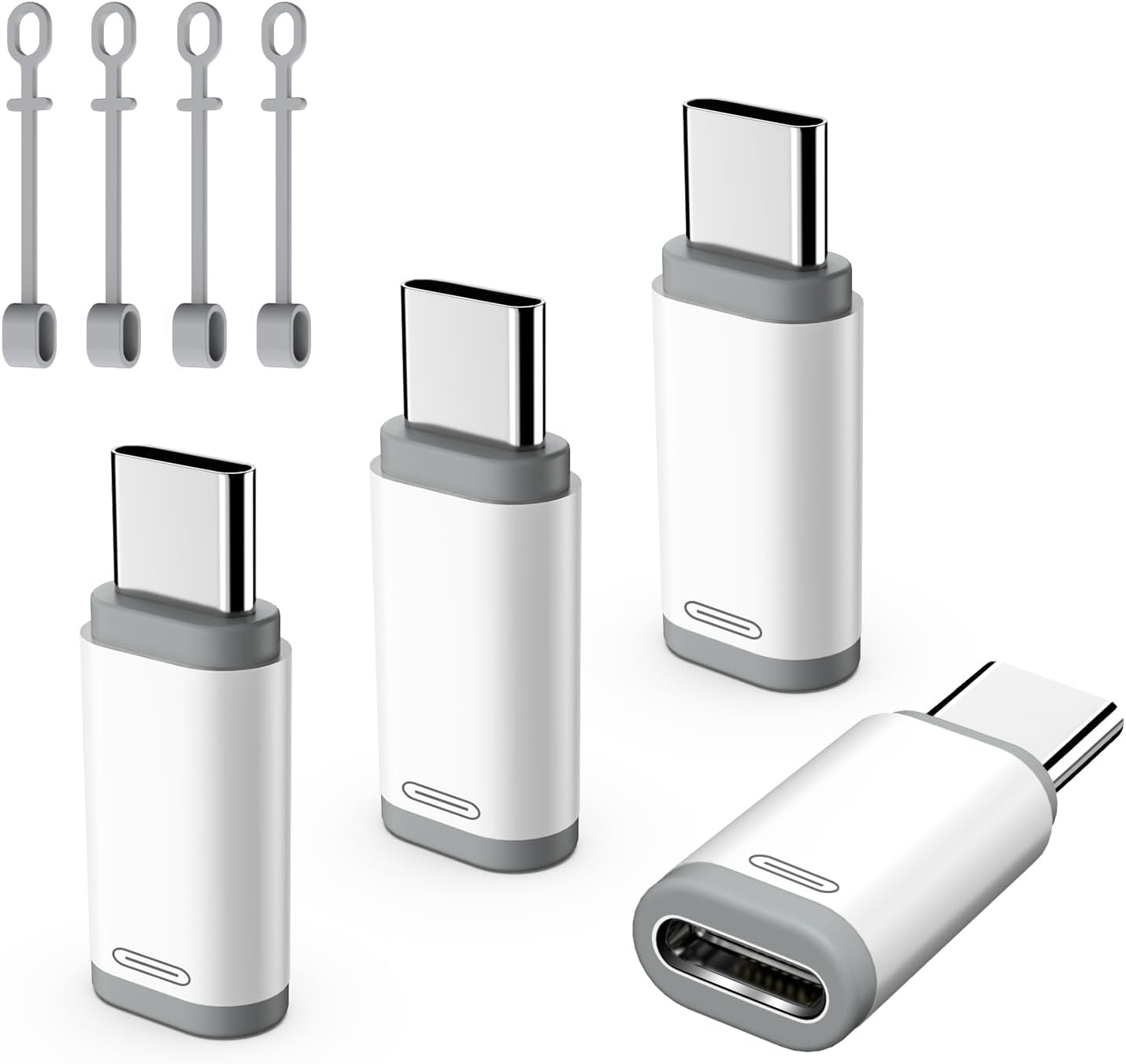 TiMOVO Lightning Female to USB C Male Adapter, 4 Pack USB C to Lightning Adapter...