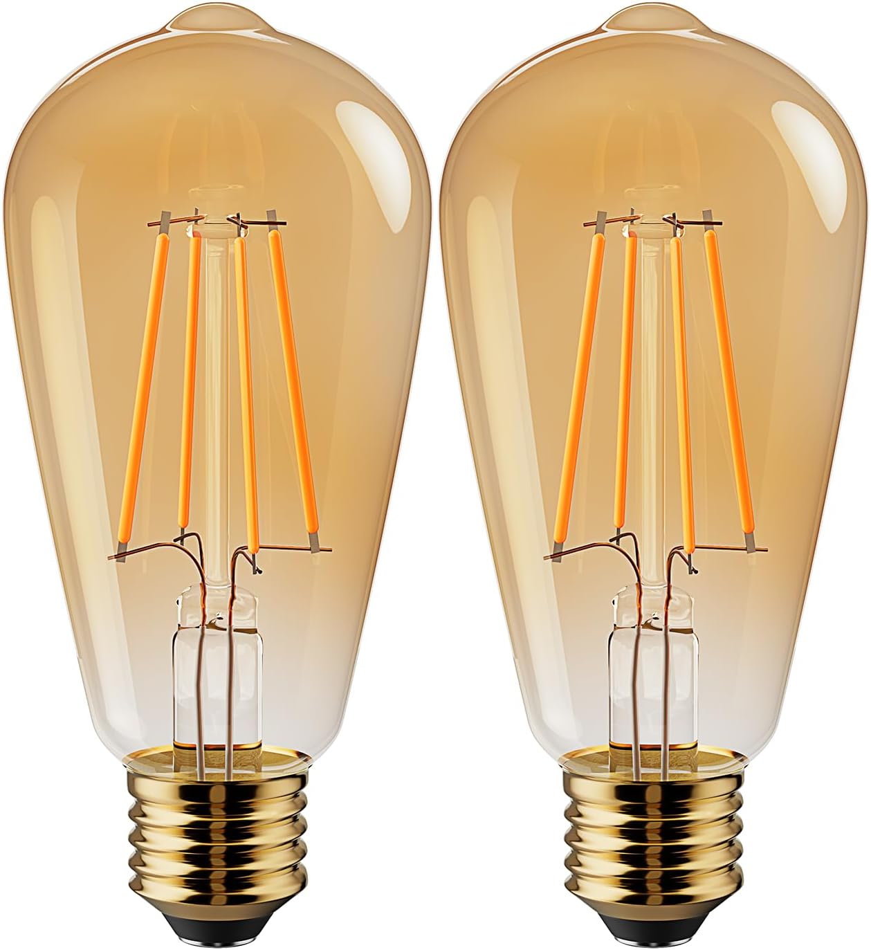 Vanke E27 Light Bulb 6W, Vintage Edison Screw LED Bulbs Warm White 2700K, 60w Eq...