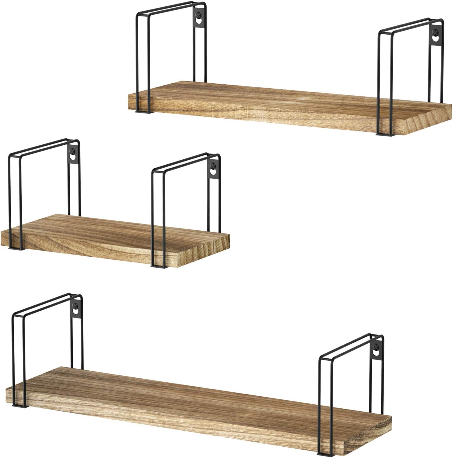 SRIWATANA Rustic Floating Shelves, Decorative Wood...