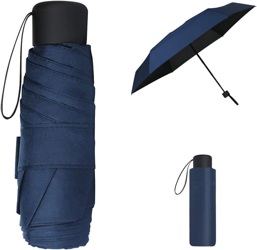 Vicloon Travel Mini Umbrella for Purse,6 Ribs Mini Umbrella,Coating Layer Fabric...
