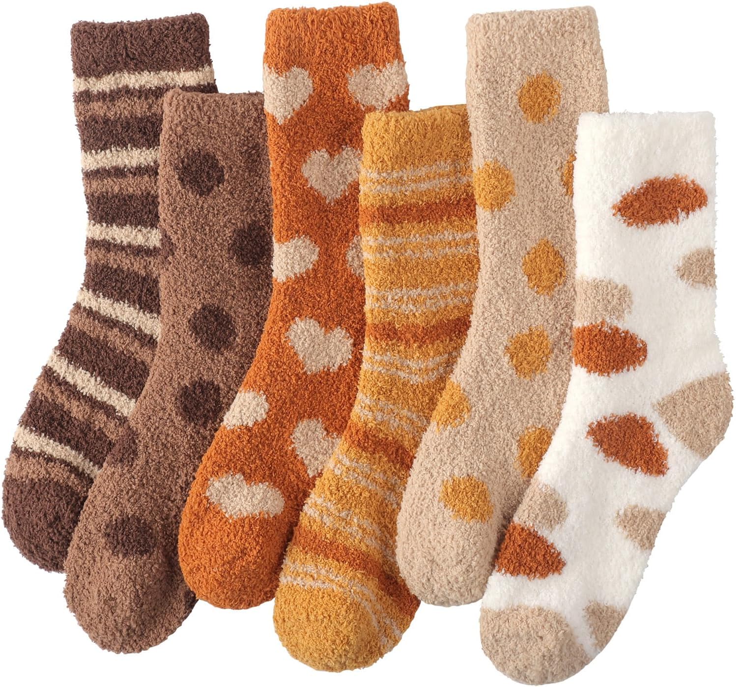 Plush Slipper Socks Women - Colorful Warm Fuzzy Crew Socks Cozy Soft for Winter...