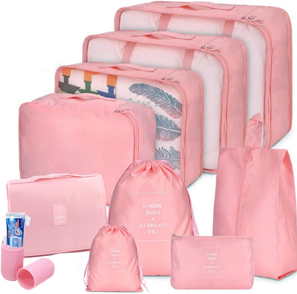 Packing Cubes for Suitcase, Toifucos 10pcs/Set Travel Packing Cubes Travel Lugga...
