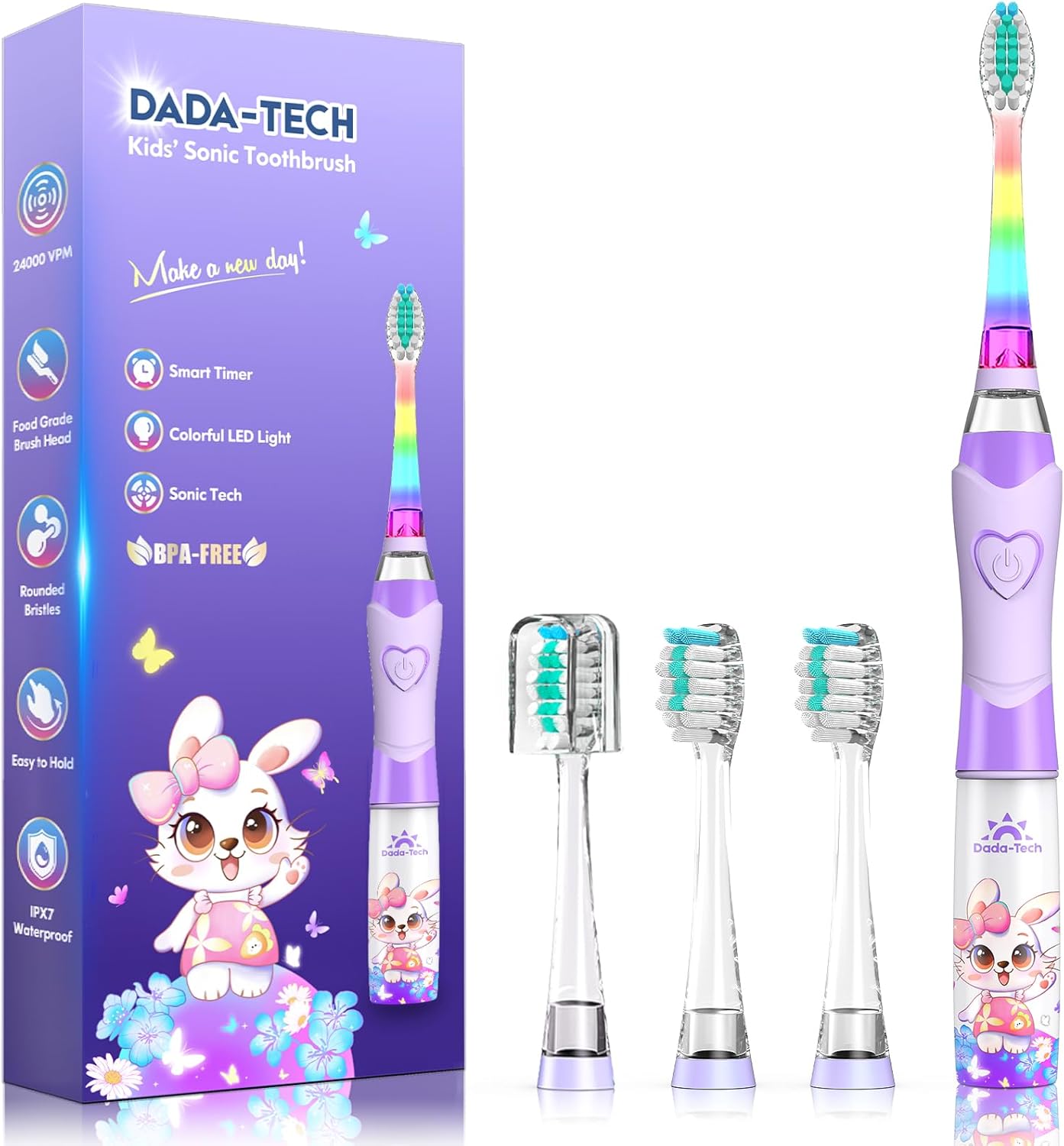 Kids Electric Toothbrush 3-5-6-12, Toddler Toothbrush Girls Electric Toothbrush...