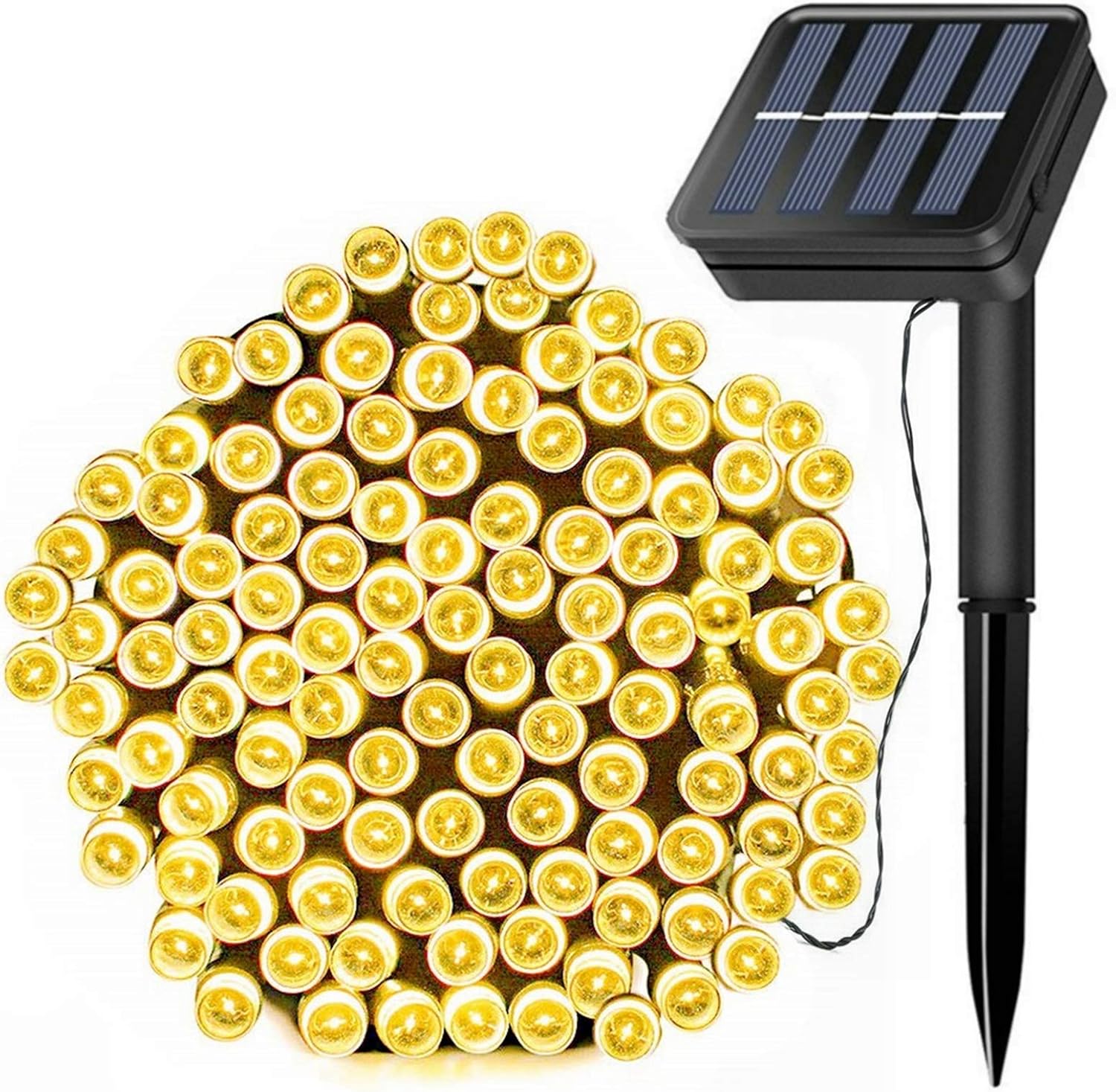 FANSIR Solar String Lights, 72ft 200 LED Outdoor String Solar Powered Fairy Ligh...