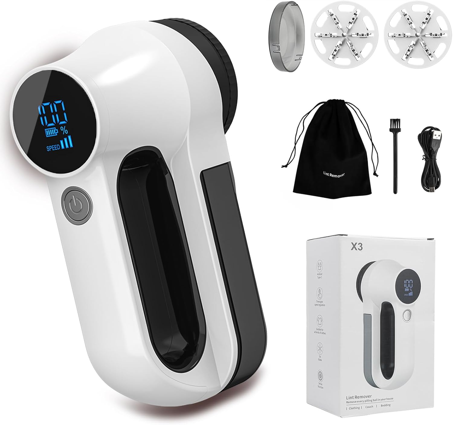 Bobble Remover for Clothes, Fabric Shaver Rechargeable, Electric Lint Remover wi...