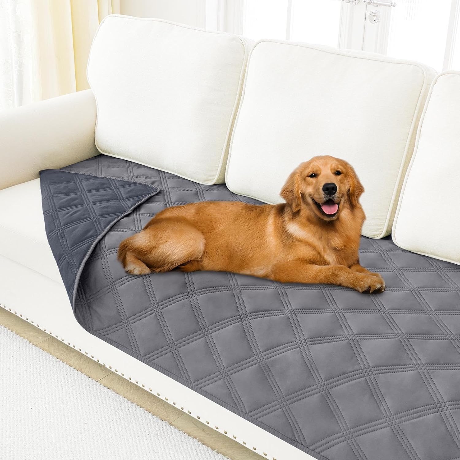 Smiry Waterproof Dog Bed Cover Blanket 30x70, Soft Reversible Pet Blanket, Washa...