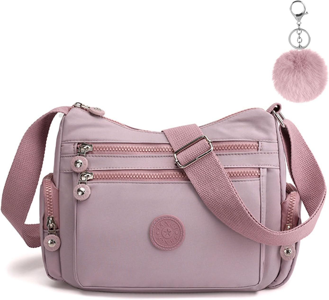 Aucuu Women's Multi-Pocket Casual Crossbody Bag, Multifunctional Travel Bag with...