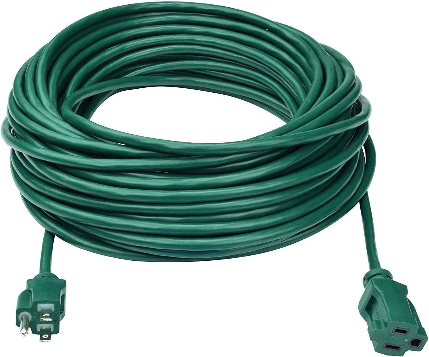 Clear Power 80 ft Outdoor Extension Cord 16/3 SJTW, Lawn & Garden Green Cable fo...
