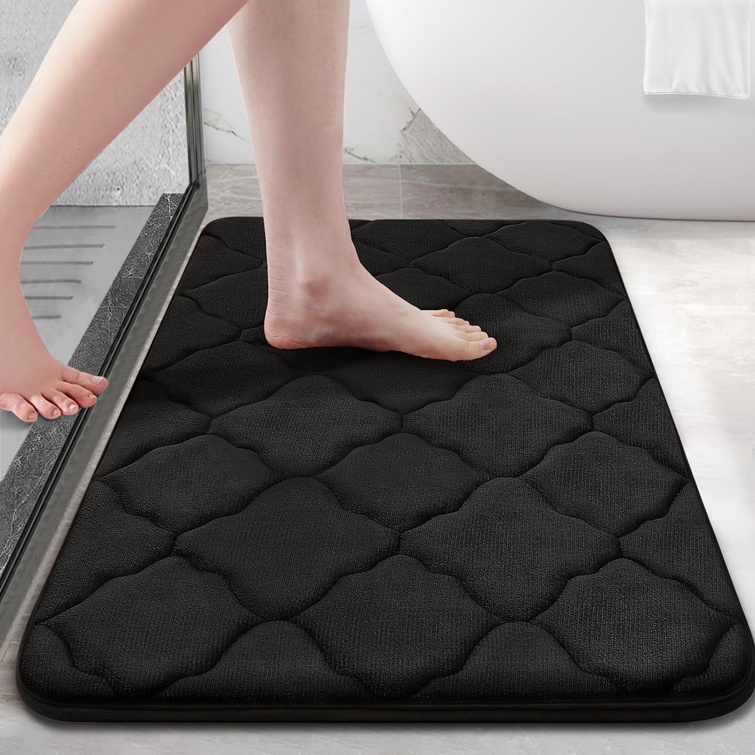OLANLY Memory Foam Bath Mat Rug 30x20, Ultra Soft Non Slip and Absorbent Bathroo...