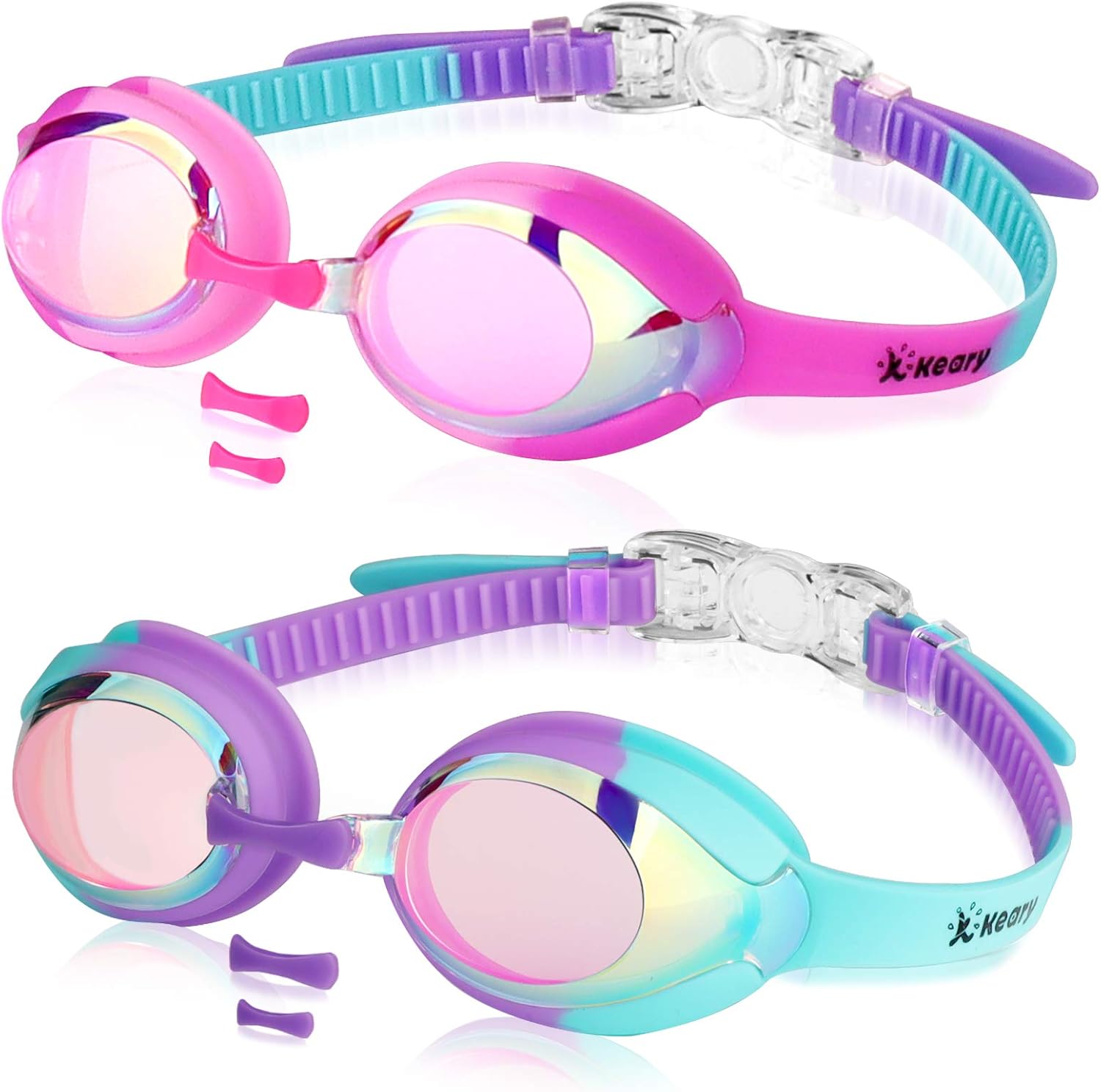 Keary Kids Swim Goggles for Toddler Kids Youth(3-12),Anti-Fog Waterproof Anti-UV...