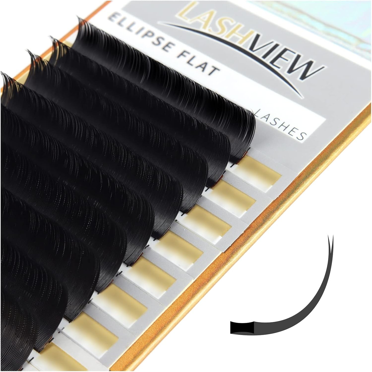LASHVIEW Ellipse Flat Eyelash Extension,Flat Eyelash Extension supplies,Individu...