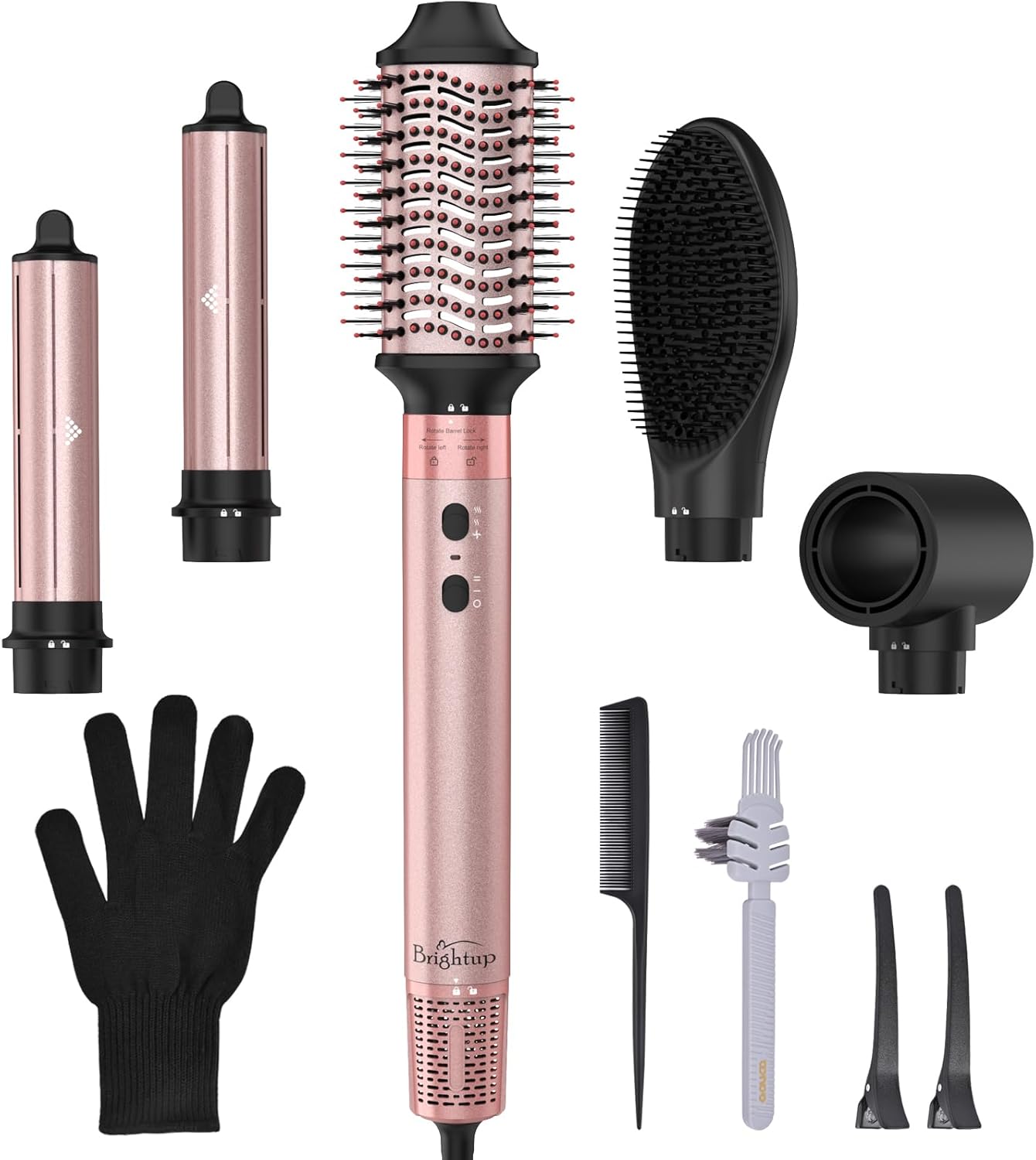 Brightup Air Styler, Professional Hair Dryer Brush with 110,000 RPM High-Speed N...