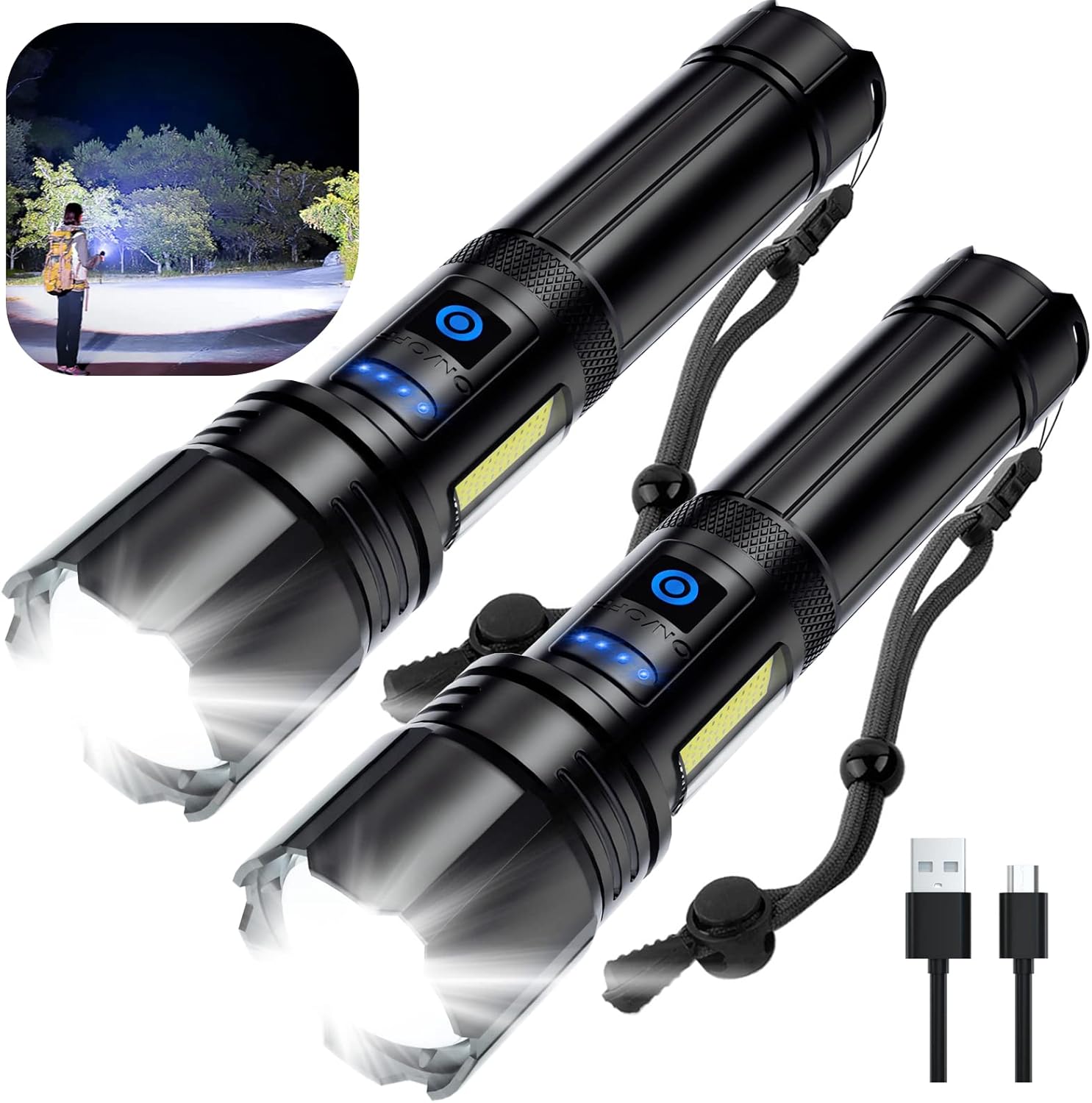 Rechargeable Flashlights High Lumens, Led Flashlig...