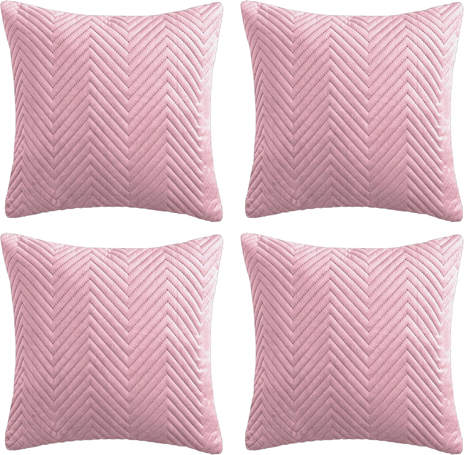 Hafaa Cushions with Covers Included 45 x 45 Cm Set of 8 (4 Pink Cushion Covers,...