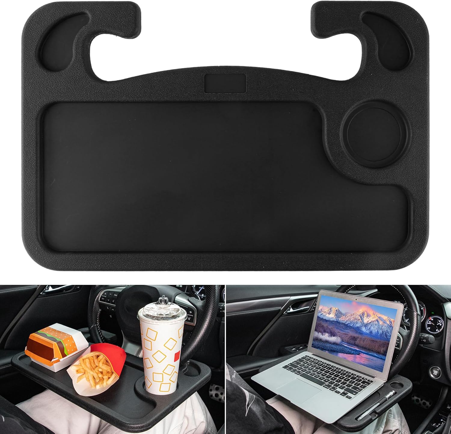 JUSTTOP Car Steering Wheel Desk for Laptop,Multipurpose Travel Car Accessories,...