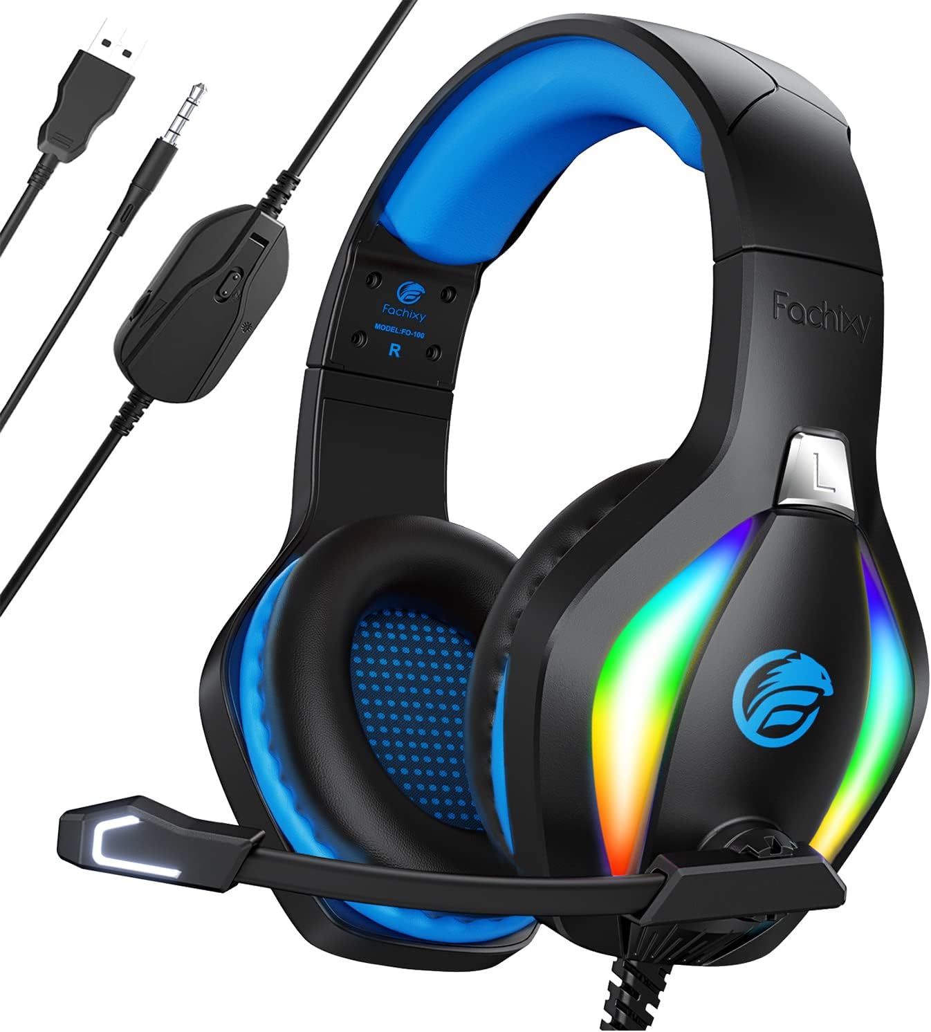 Fachixy FC100 Gaming Headset for PS4, PS5, PC, Xbox, Switch, Gamer Headset with...