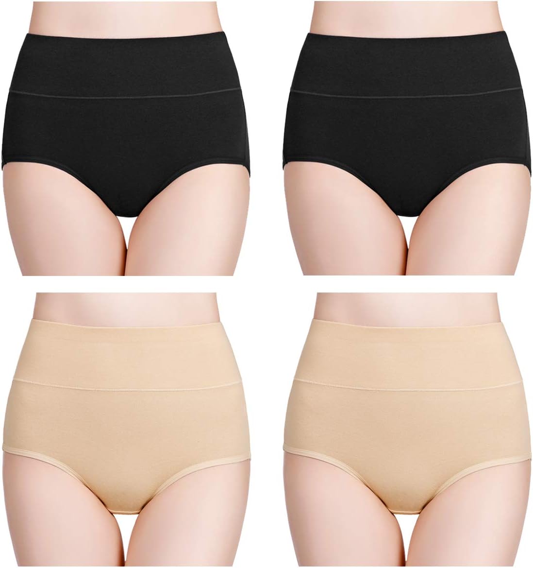 wirarpa Ladies Knickers Cotton Full Briefs High Waisted Underwear Panties for Wo...