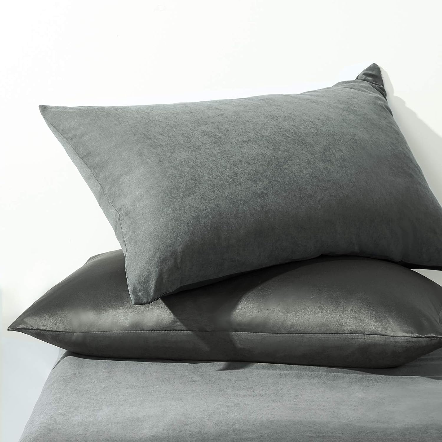 Pillowcases Set of 2, 100% Brushed Microfiber, Soft and Cozy, Wrinkle, Fade, Sta...