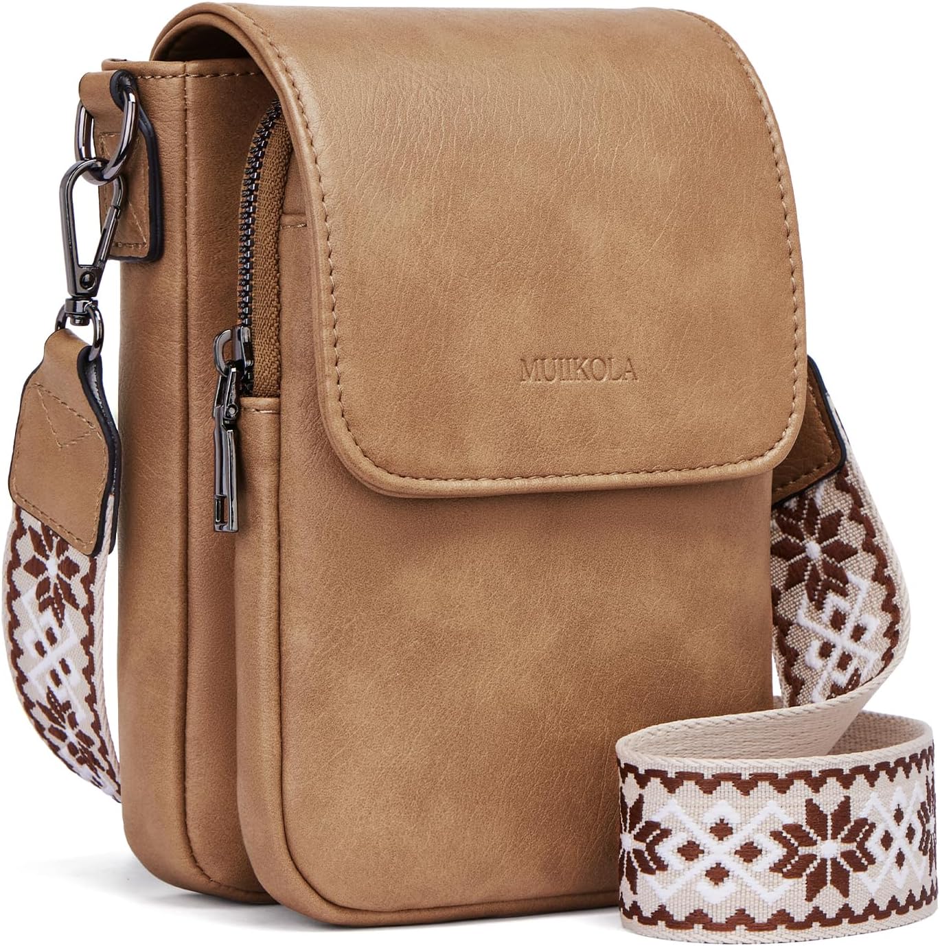 MUIIKOLA Small Phone Shoulder Bag，PU Leather Women's Cross body Bags Handbag wi...
