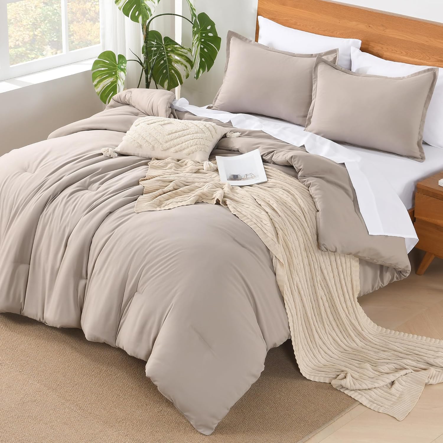 Andency King Size Comforter Set - 7 Pieces Bed in a Bag King Bedding Comforter S...