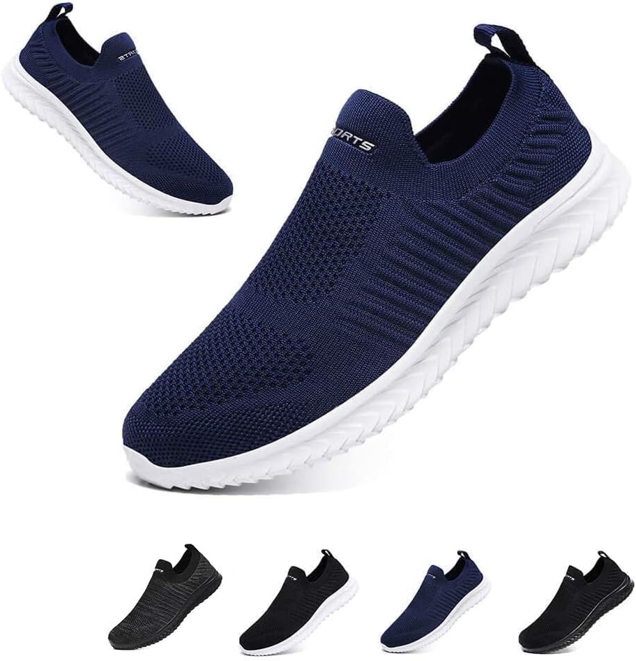 Mens Womens Slip On Trainers Casual Nordic Walking Shoes Breathable Running Shoe...