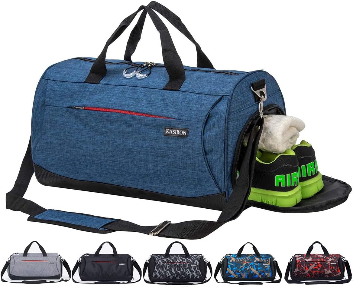 Sports Gym Bag with Shoes Compartment and Wet Pocket, Travel Duffle Bag for Men...