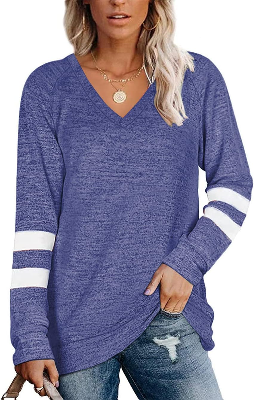 Famulily Striped Jumpers for Women UK Baggy Long Sleeve Pullover Sweater Tops S-...