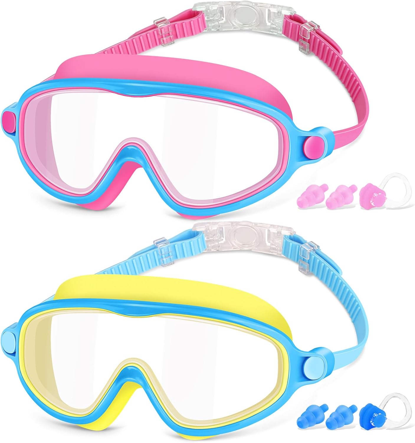 COOLOO Kids Swimming Goggles, 2 Pack Kids Swim Goggles Junior Children Goggles K...
