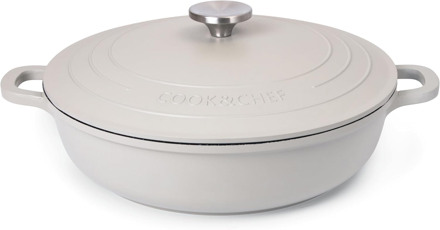 Dutch Oven Pot with Lid – Non Stick Dutch Oven for Sourdough Bread Baking – Cast...