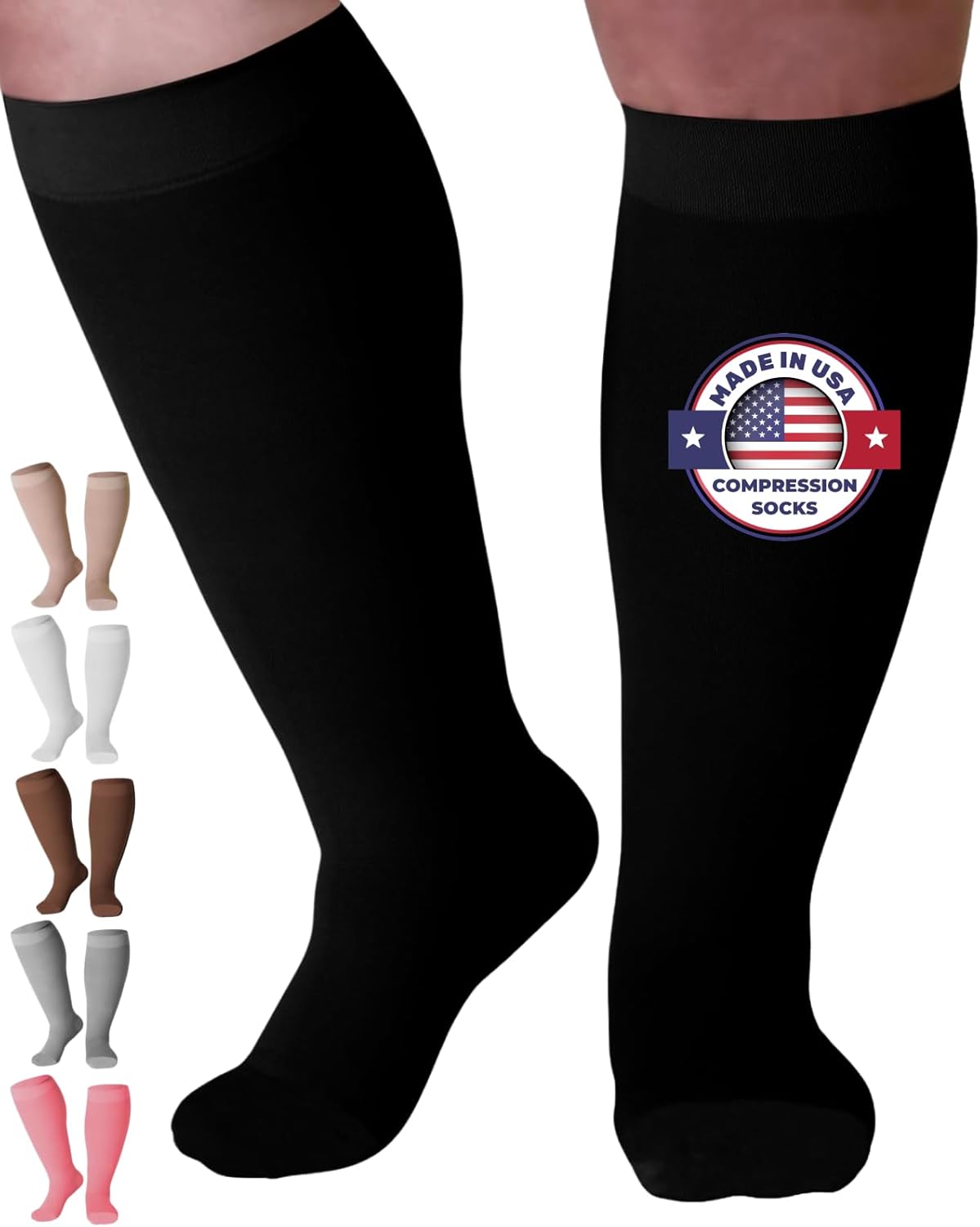 Mojo - Compression Socks for Women and Men 20-30mmHg - Medical Knee High Compres...