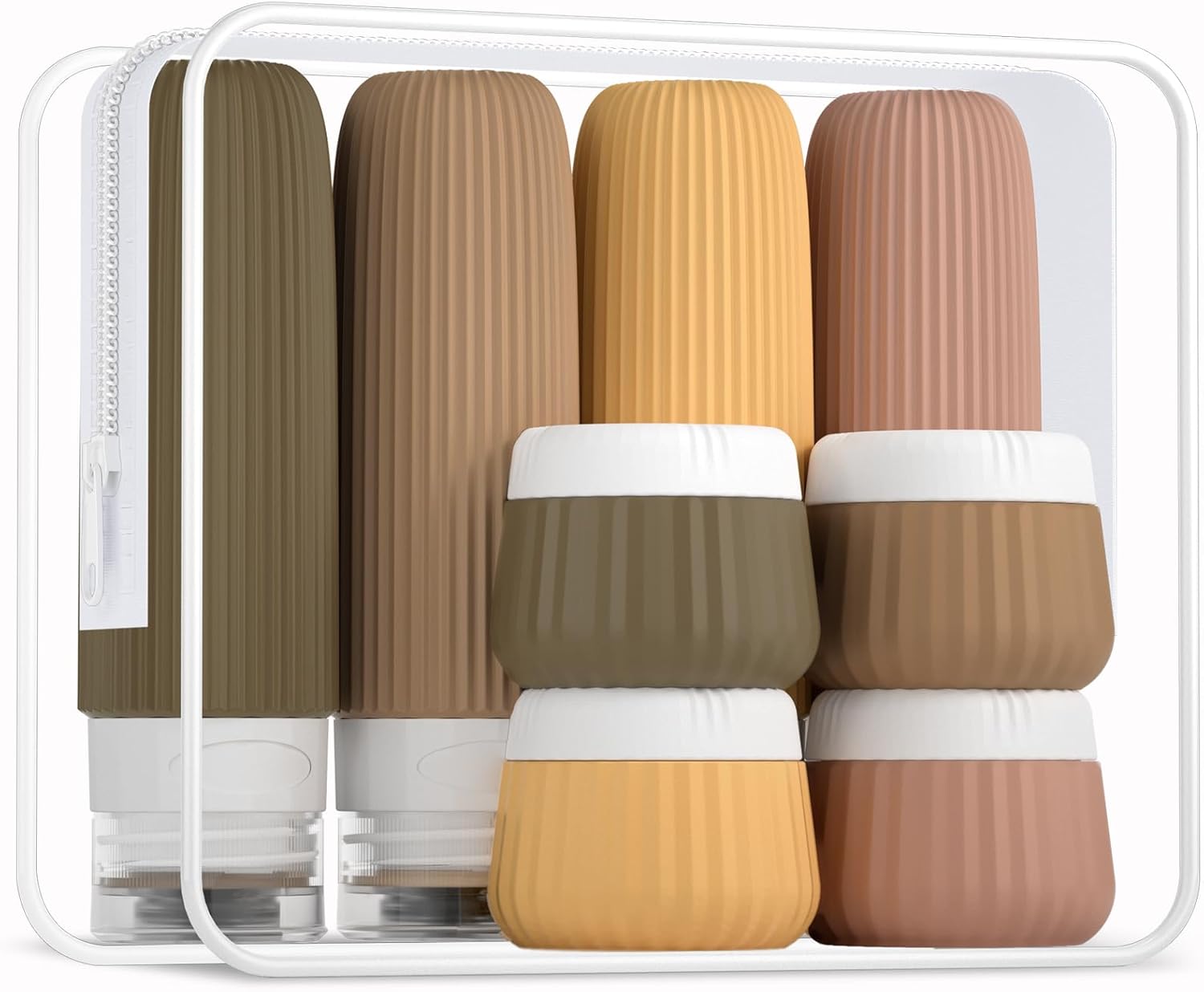 Gemice Travel Bottles for Toiletries 8 pcs Tsa Approved Travel Size Toiletries 9...