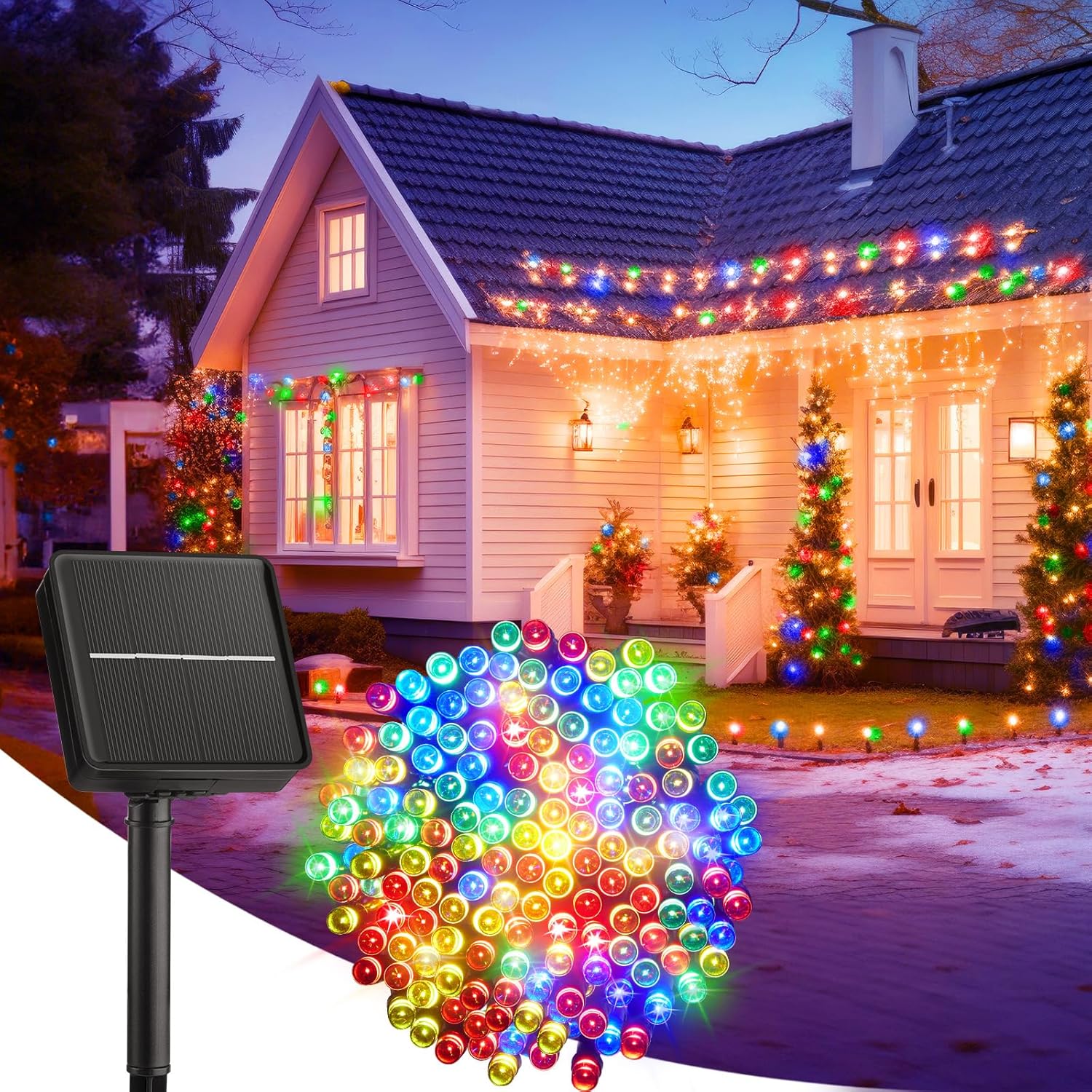 Solar String Lights Outdoor, Extra Long 72FT 200 LED Solar Powered String Lights...