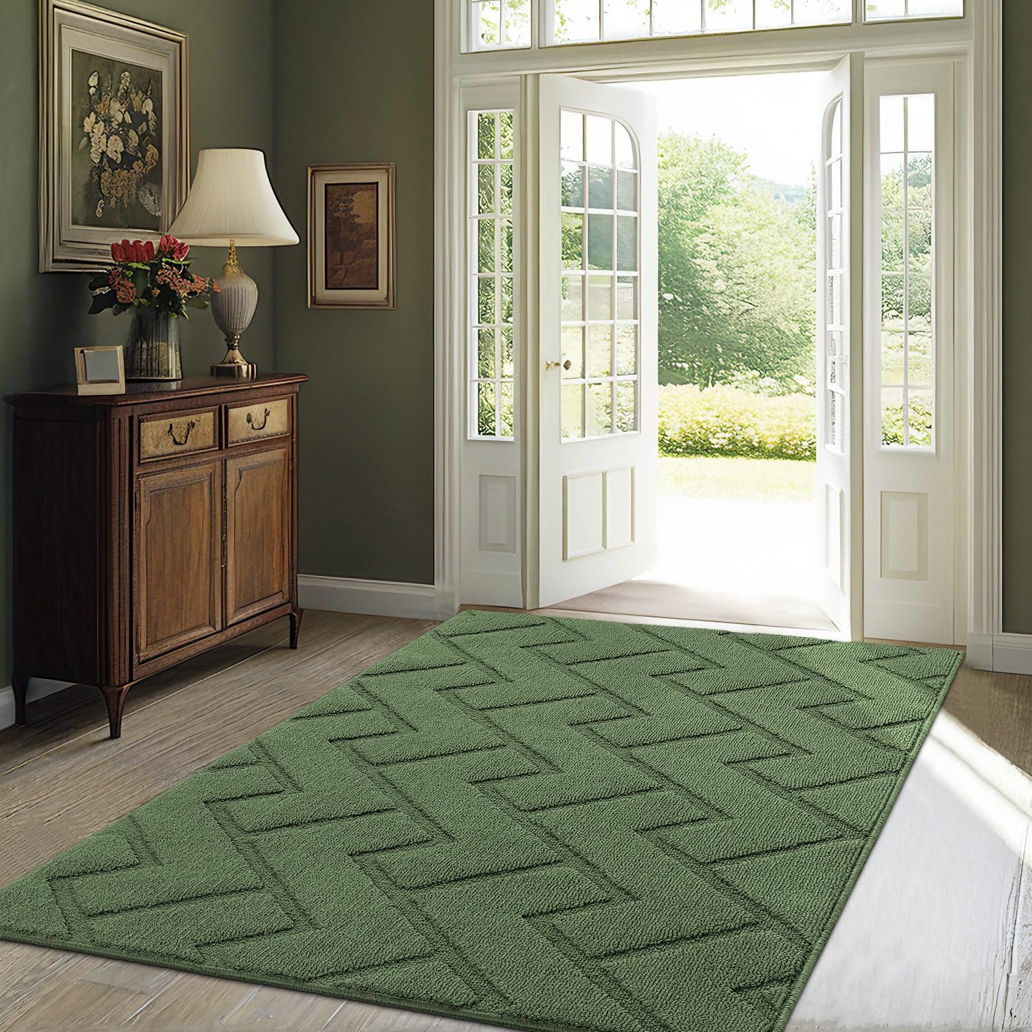 Biscpro Door Mat 90x150 cm, Indoor DoorMat Washable, Doormat Indoor Dirt Trapper...