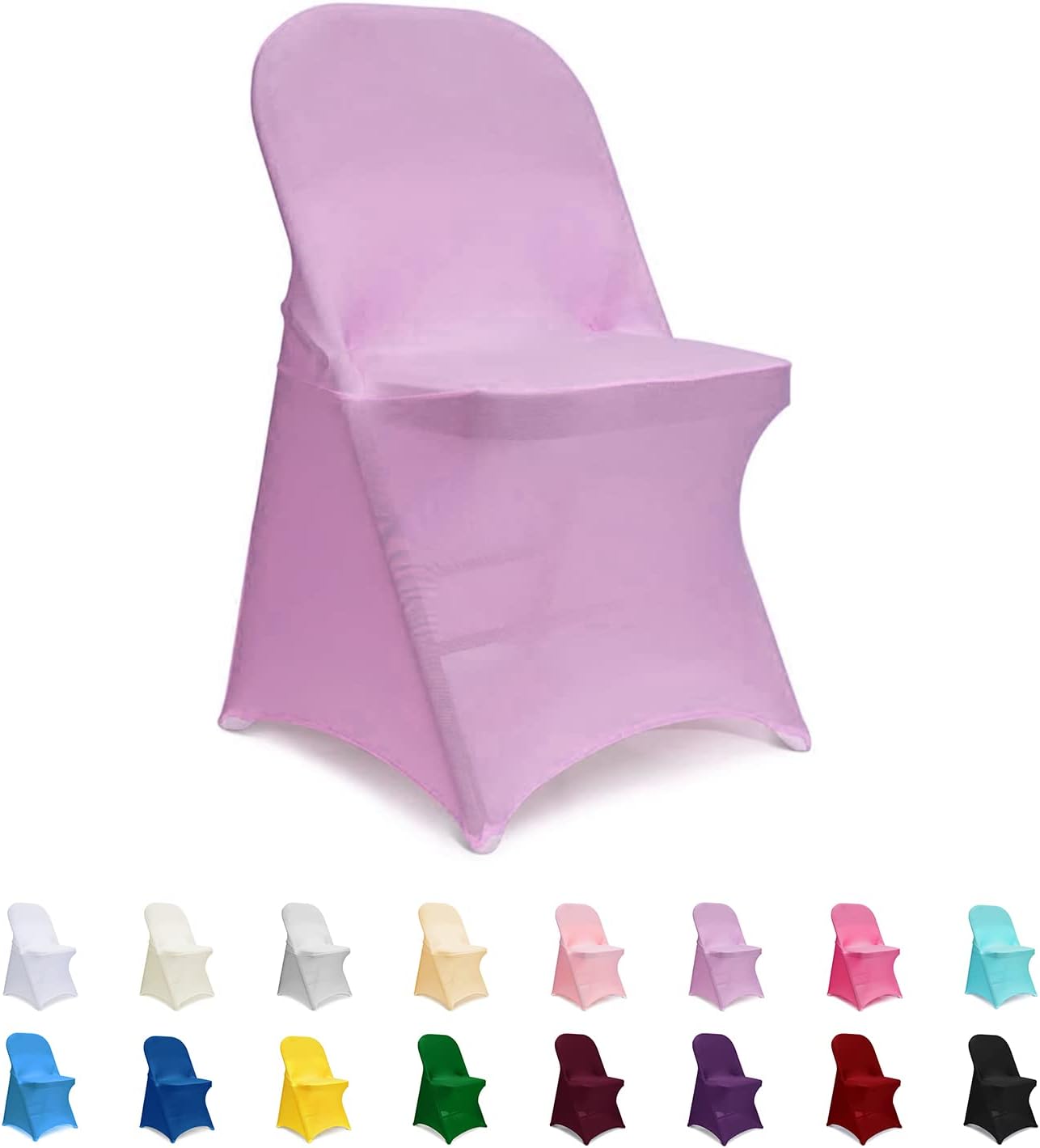 ManMengJi Spandex Folding Chair Covers, Lavender Folding Chair Covers 12 PCS, Un...
