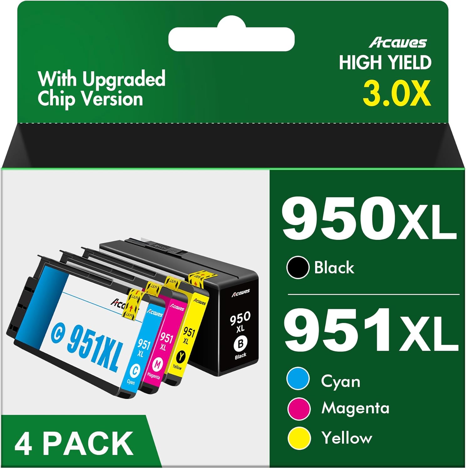 950XL and 951XL Ink Cartridges Combo Pack Replacement for HP 951 950XL 951XL Ink...