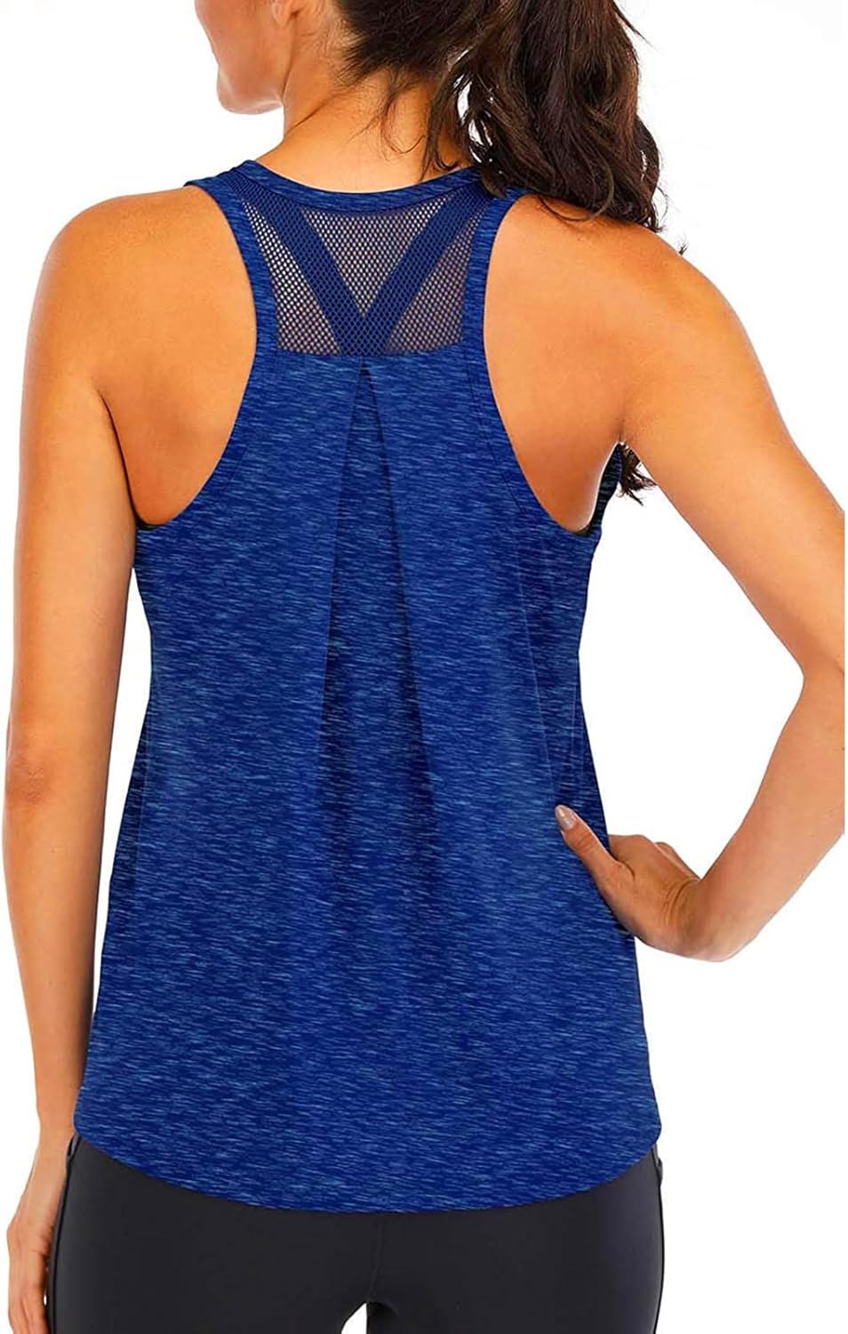Superora Workout Tops Loose fit Racerback Tank Tops for Women Mesh Backless Tank...