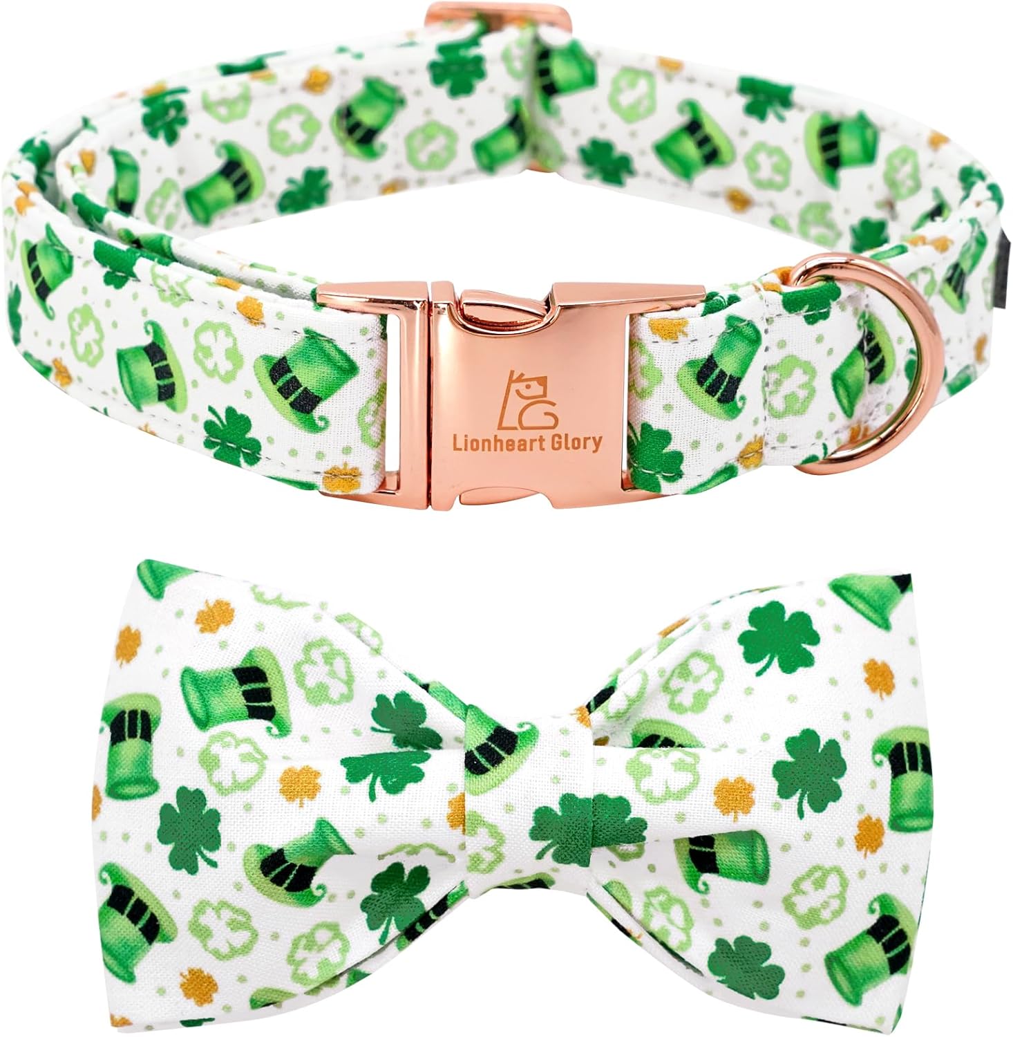 Lionheart glory Dog Bow Collar St. Patrick's Day Dog Collar for X-Small Dogs, Ad...
