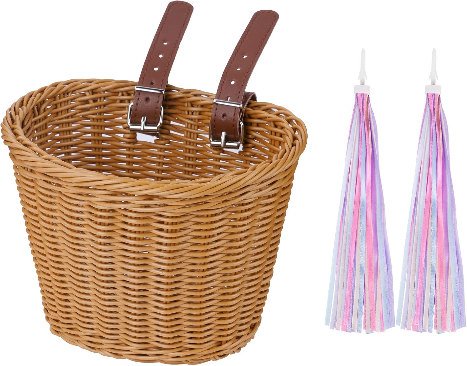 Flintronic Kids Bike Basket Handwoven Cycle Basket for Kids, Bicycle Basket For...