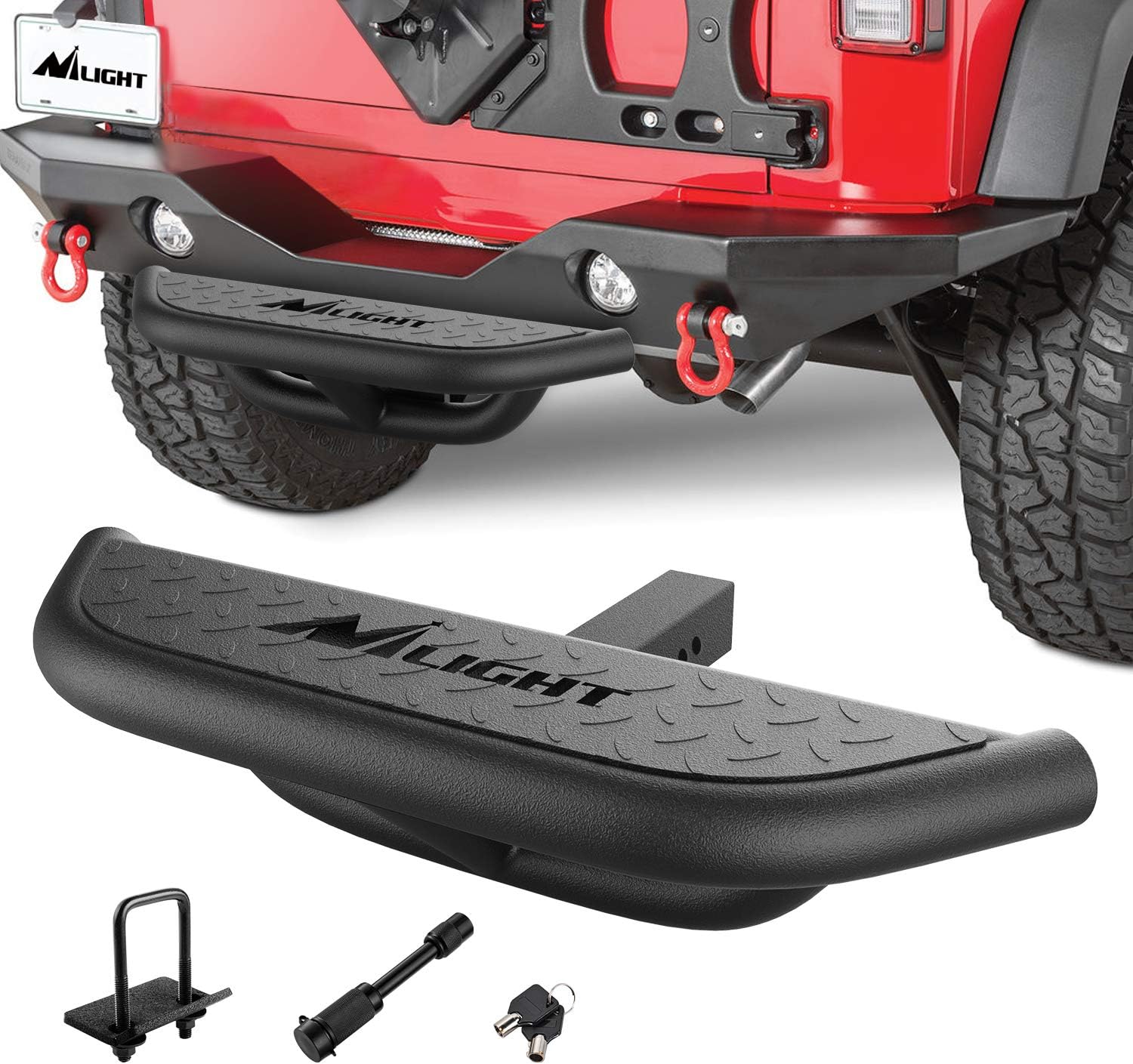 Nilight Hitch Step with 2" Hitch Receiver Rear Bum...