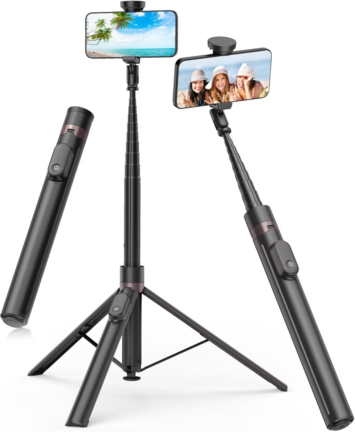TONEOF 66" Automatic Tripod,Auto-Open Phone Tripod Stand with Magnetic Rechargab...