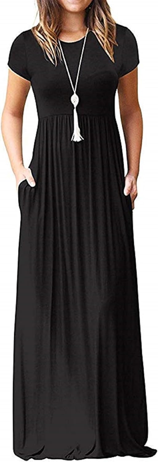 AUSELILY Maxi Dress for Women - Summer Casual Long Dresses for Ladies with Pocke...
