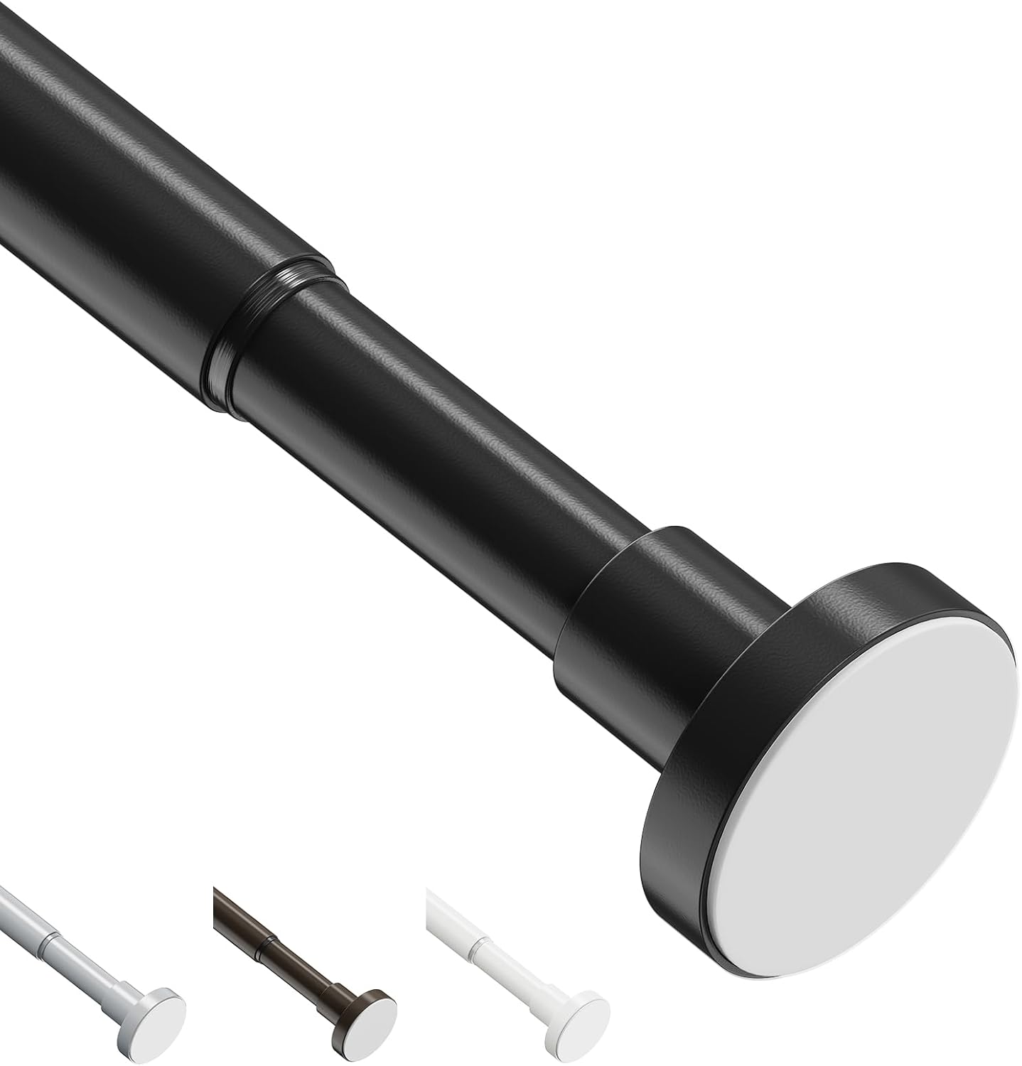 WELDUN Extendable Curtain Tension Rod, 46-119CM No Drill Telescopic Shower Curta...