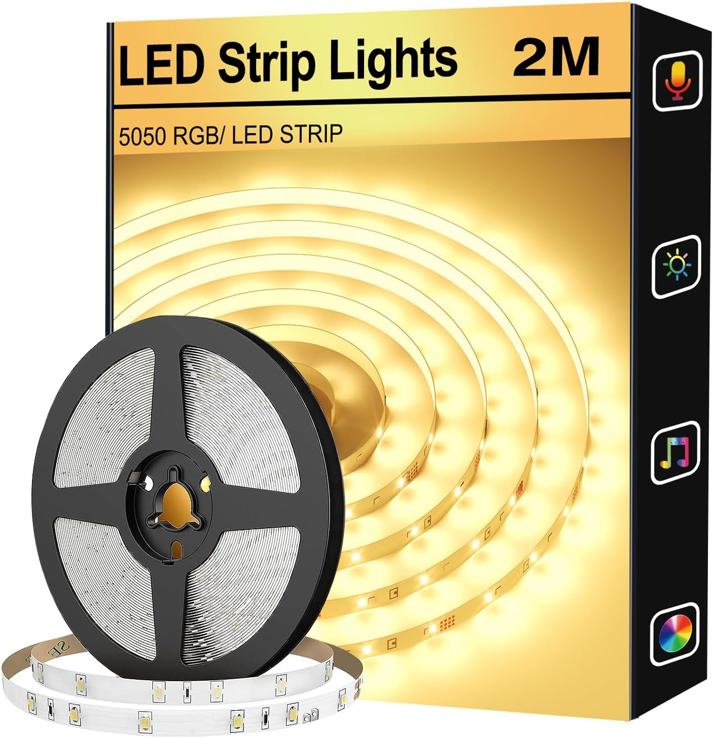FUPT 2M LED Strip Light White CCT Tunable,CRI90 ，Adjustable White and Warm Vell...