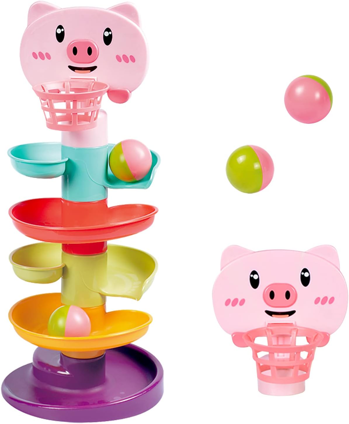 LZDMY Baby Toy 9-18 Months, Ball Drop and Roll Ramp Toy for 1 Year Old Boys Girl...
