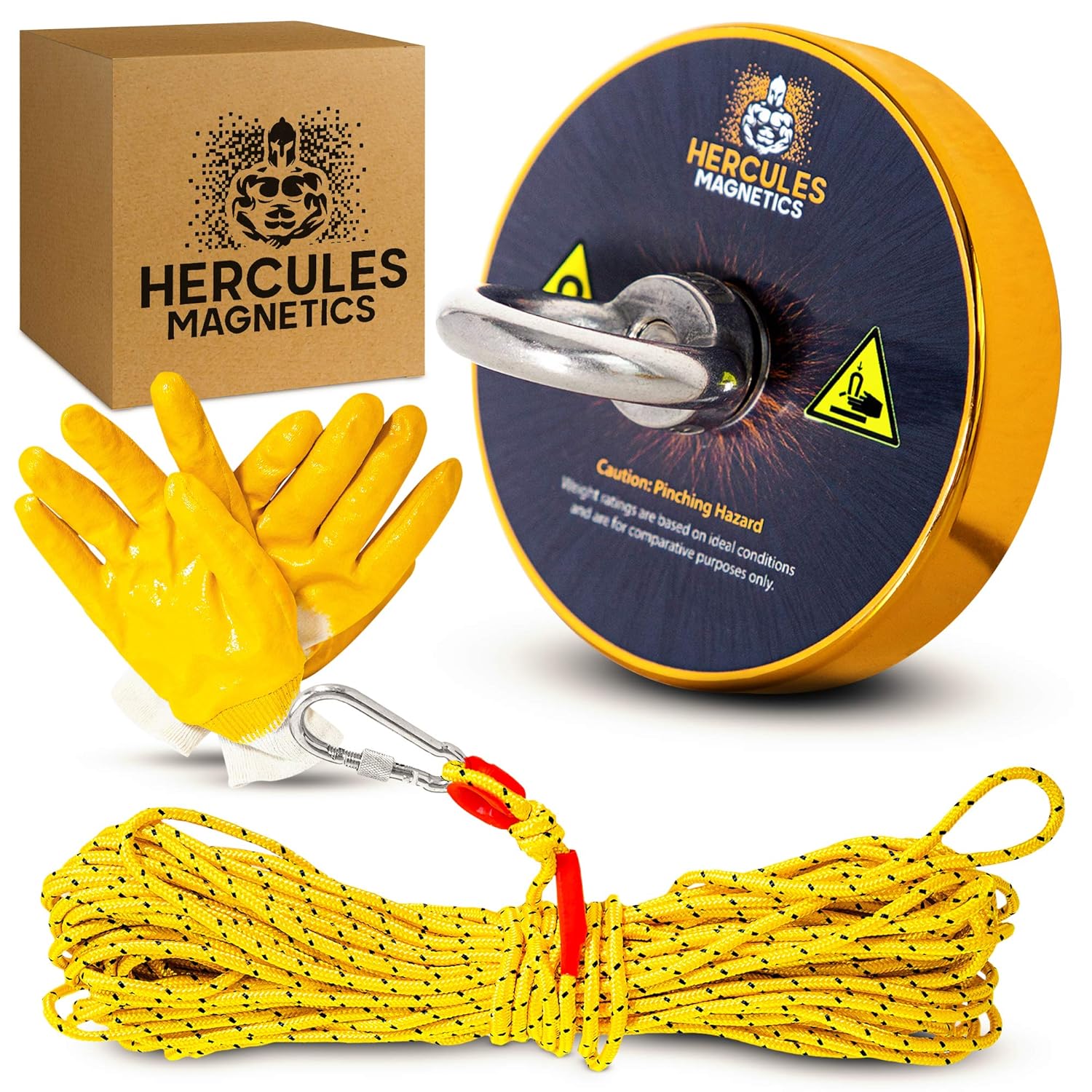 1000 lb Magnet Fishing - Large Fishing Magnet with 100ft Nylon Rope & Carabiner,...