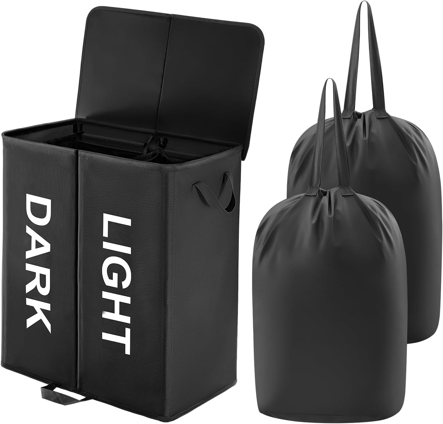 Lifewit 136L Double Laundry Hamper with Lid and Re...