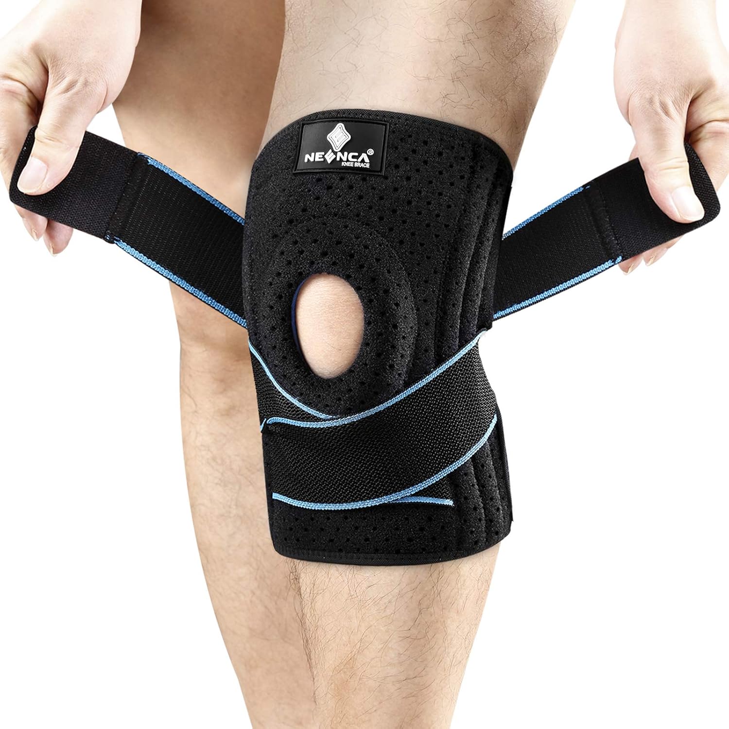 NEENCA Knee Brace with Side Stabilizers & Patella Gel Pads, Adjustable Compressi...