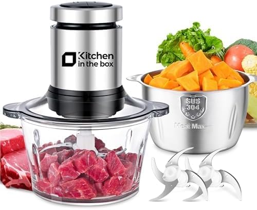 Kitchen in the box Food Processors,400W All-Copper Motor Meat Grinder & Food Cho...